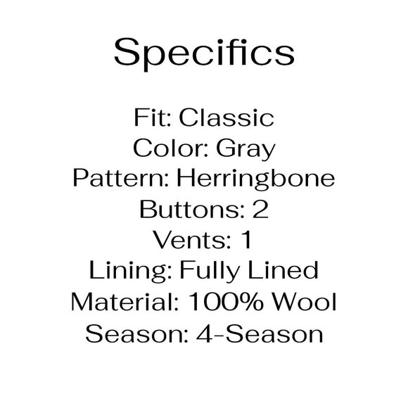 Ralph Lauren 46R Gray HB 2-Button Sport Coat Blazer Jacket G716 - Picture 4 of 11